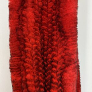 A Red Color Knitted Headband Close Up Copy