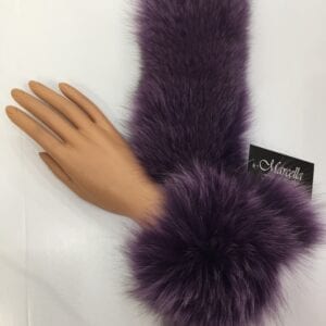  small photo of purple fur muff