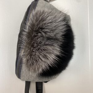 A Fox Fur Utility Bag With a Zipper Copy