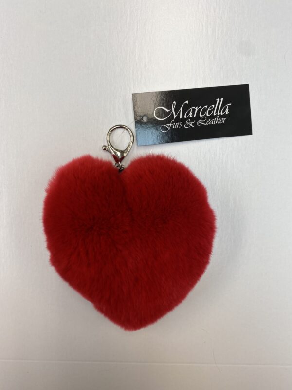 A Red Color Heart Shaped Keychain