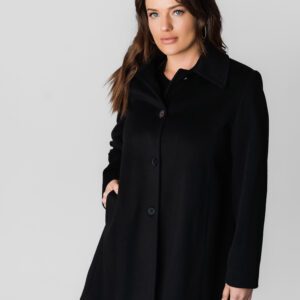 A Black Color Ful Sleeves Coat With Button Fit
